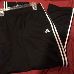 New men’s black tracksuit pants sweats tricot M